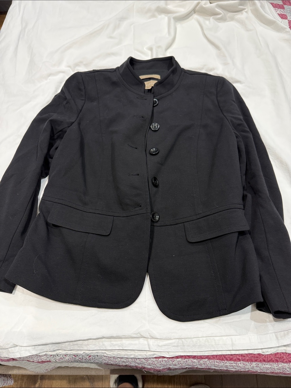 Talbots Black Button-Front Women's Blazer